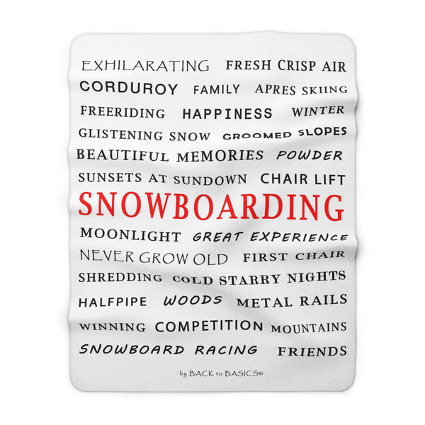 Snowboarding - Fleece Blanket