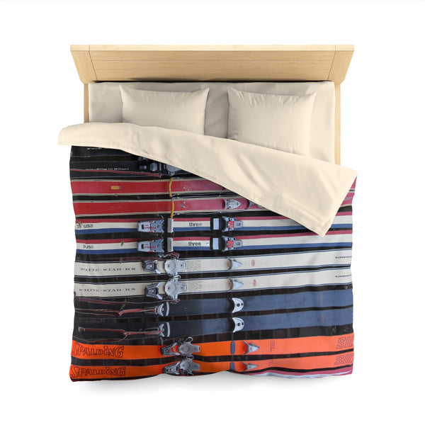 Vintage Ski Collection - Microfiber Duvet Cover