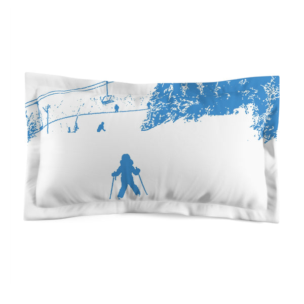 Little Skier Blue - Pillow Sham