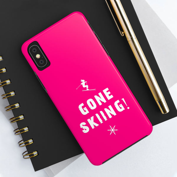 Gone Skiing Pink - Tough Phone Case, Case-Mate