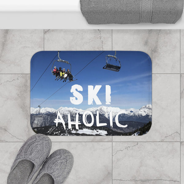 small bath mat ski decor