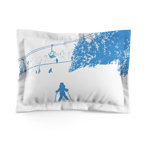 Little Skier Blue - Pillow Sham