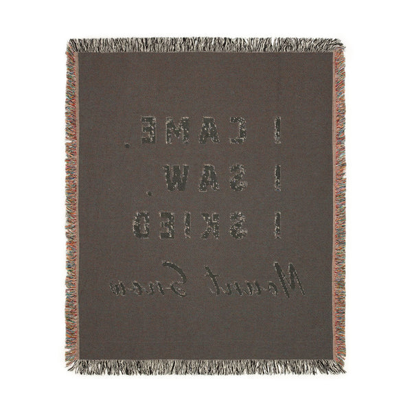 Woven Blanket — "I Came, I Saw, I Skied" Mount Snow Ski Throw