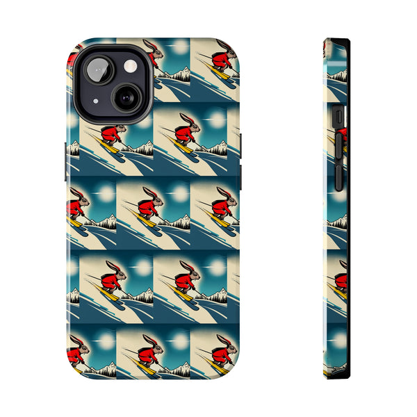 Skiing Bunny - Tough Phone Case, Case-Mate