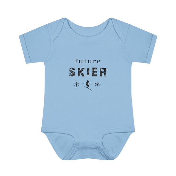Infant Bodysuit – "Future Skier" Baby Onesie | Skiing Newborn Gift