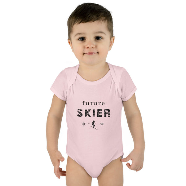 Infant Bodysuit – "Future Skier" Baby Onesie | Skiing Newborn Gift