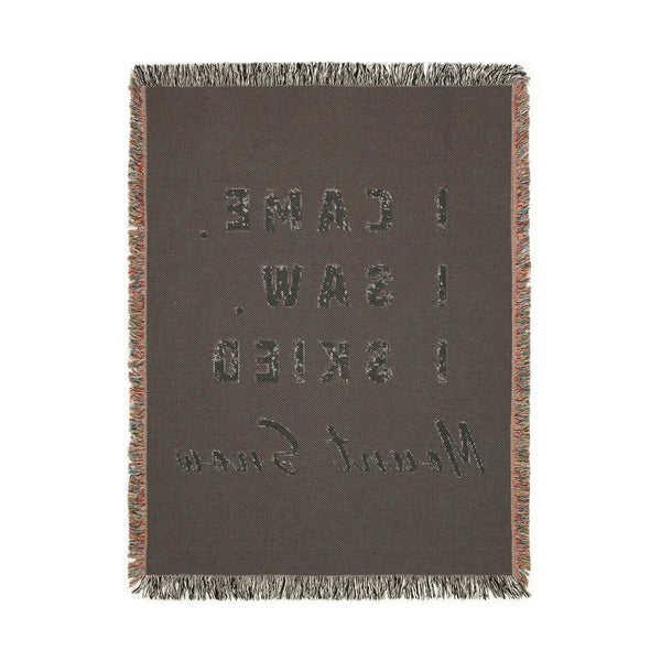 Woven Blanket — "I Came, I Saw, I Skied" Mount Snow Ski Throw