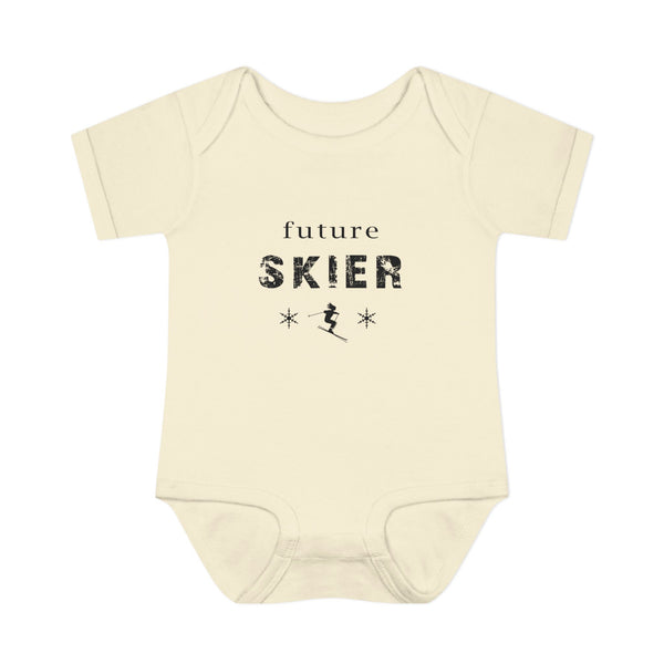 Infant Bodysuit – "Future Skier" Baby Onesie | Skiing Newborn Gift