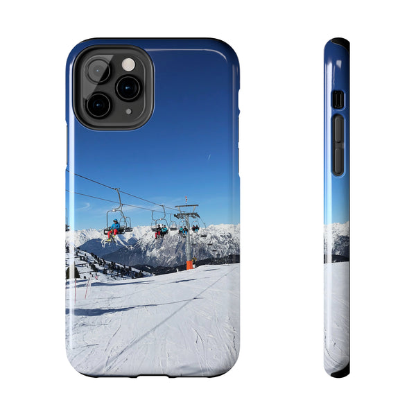 Skiing in the Alps - Tough Phone Case, Case-Mate