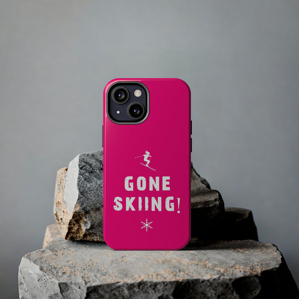 Gone Skiing Pink - Tough Phone Case, Case-Mate