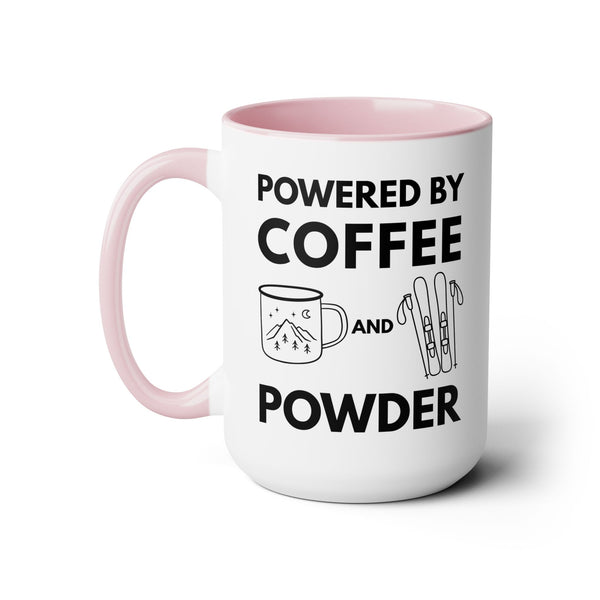Powered by Coffee and Powder - Two-Tone Winter Mug 15oz