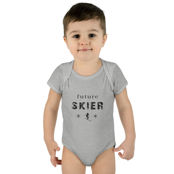 Infant Bodysuit – "Future Skier" Baby Onesie | Skiing Newborn Gift