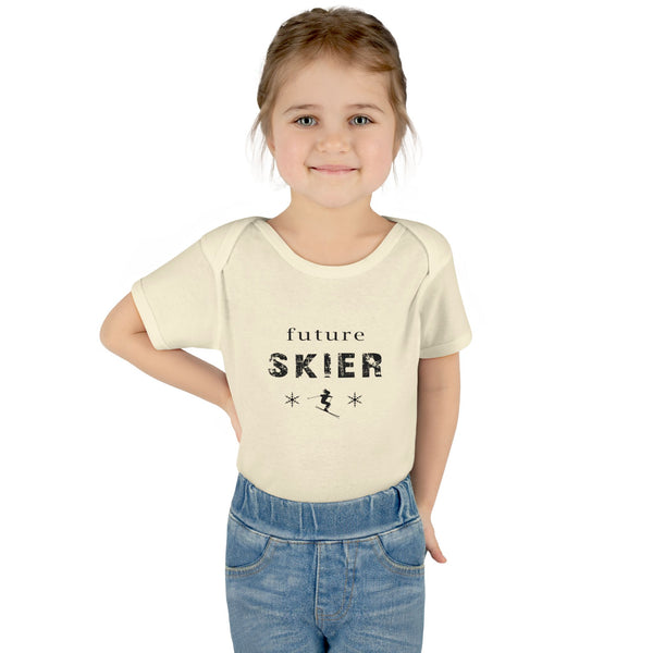 Infant Bodysuit – "Future Skier" Baby Onesie | Skiing Newborn Gift