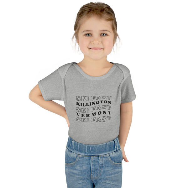 Infant Bodysuit – Ski Fast Killington Vermont - Baby Onesie | Skiing Newborn Gift