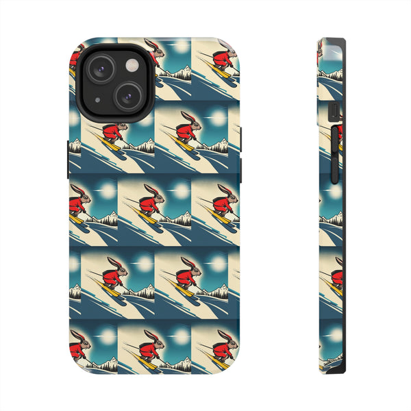 Skiing Bunny - Tough Phone Case, Case-Mate