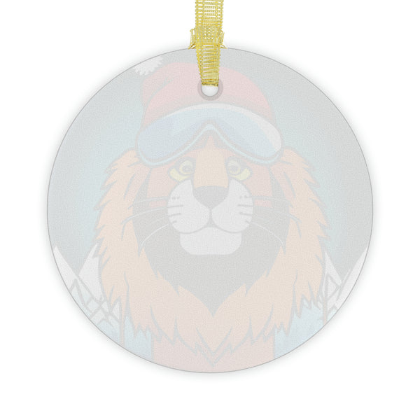 Skiing Lion - Glass Ornament Bundles