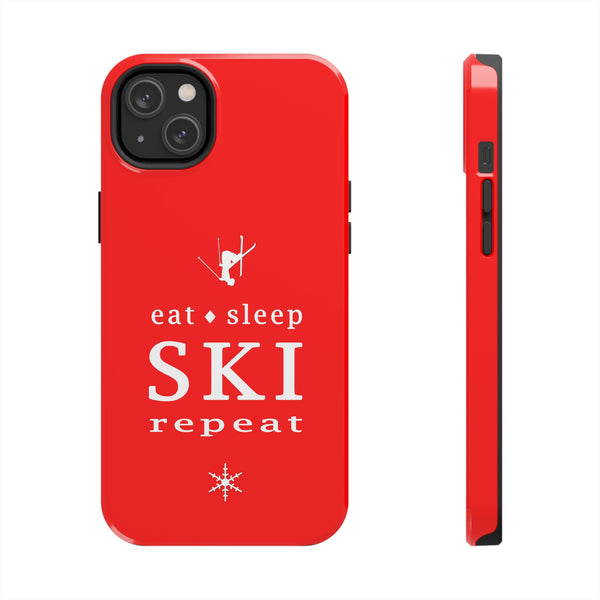 Eat Sleep SKI red - Tough Phone Case, Case-Mate