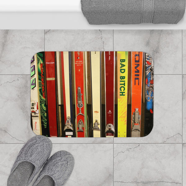 small bath mat ski decor