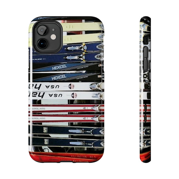 Vintage Skis - Tough Phone Case, Case-Mate