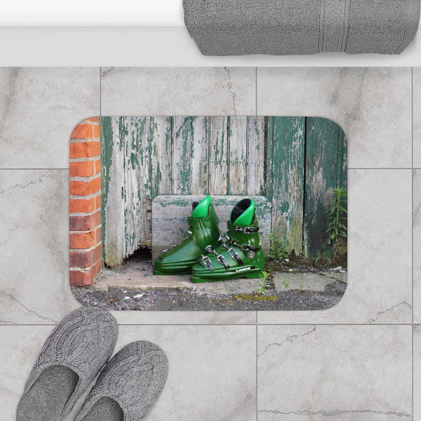 small bath mat ski decor