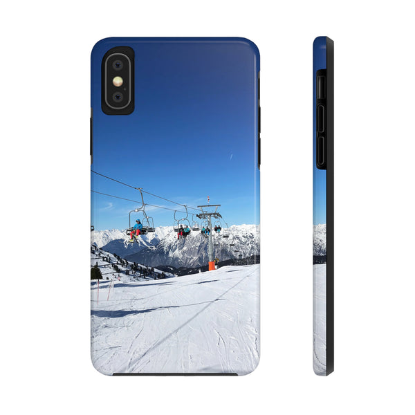 Skiing in the Alps - Tough Phone Case, Case-Mate