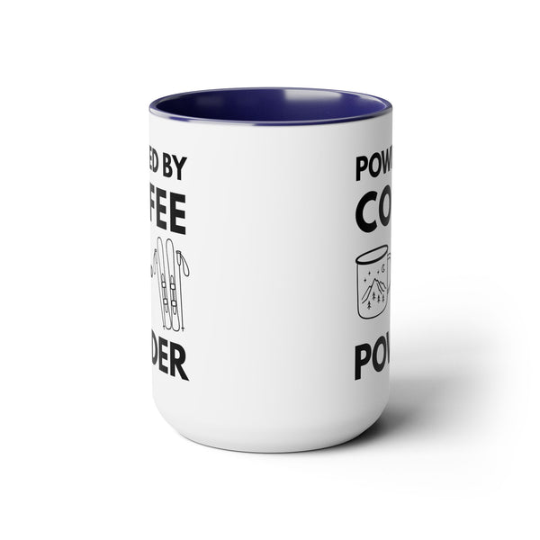 Powered by Coffee and Powder - Two-Tone Winter Mug 15oz