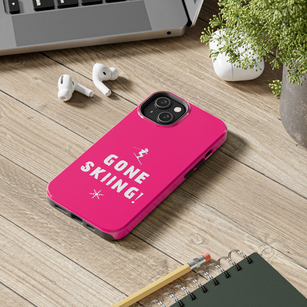 Gone Skiing Pink - Tough Phone Case, Case-Mate