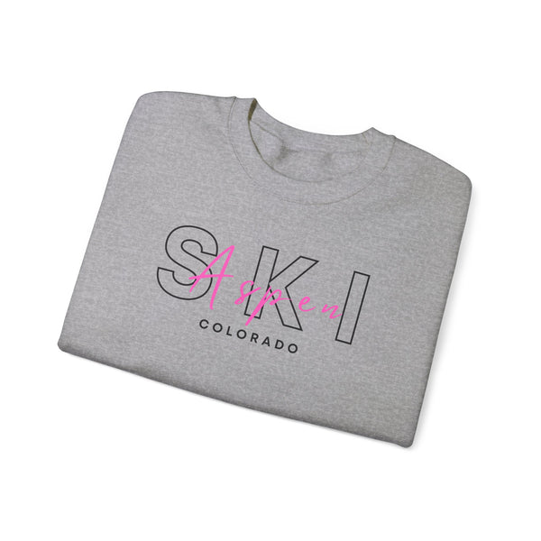 Ski Aspen Colorado - Unisex Crewneck Sweatshirt, Ski Lovers Gifts