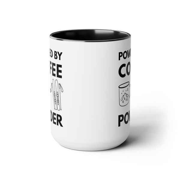 Powered by Coffee and Powder - Two-Tone Winter Mug 15oz