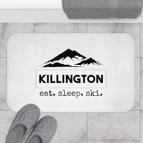a bathroom rug with the words killington on it