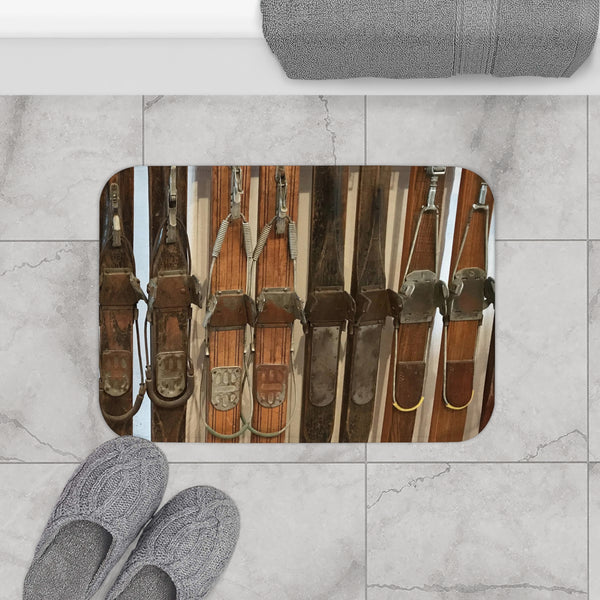 small bath mat ski decor