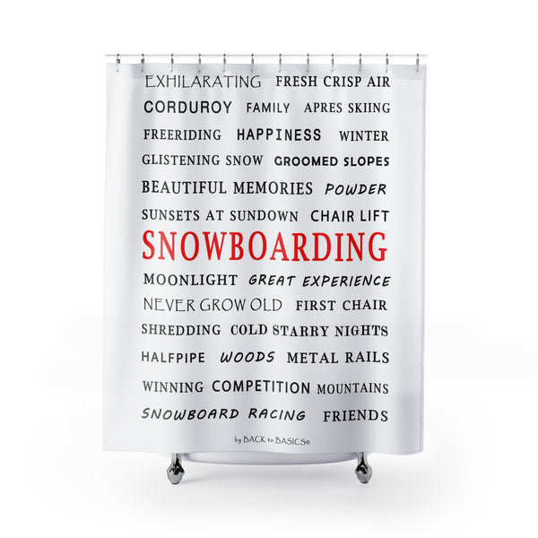 Snowboarding - Shower Curtain