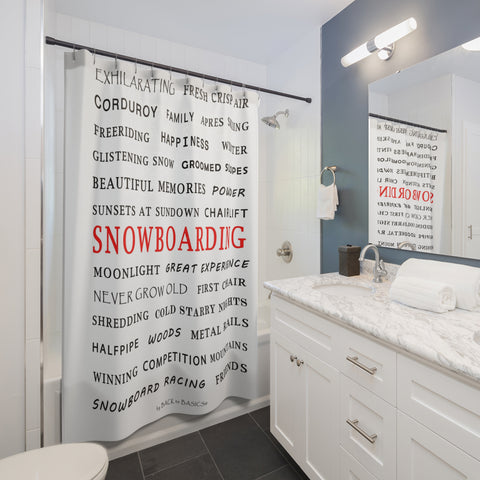 Snowboarding - Shower Curtain