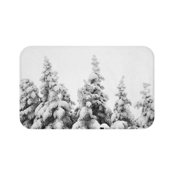 Snow covered Pines - Bath Mat