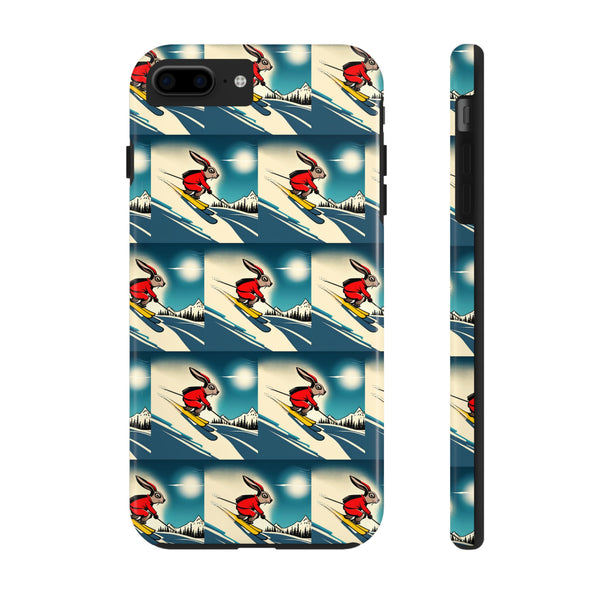 Skiing Bunny - Tough Phone Case, Case-Mate