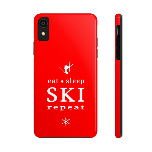 Eat Sleep SKI red - Tough Phone Case, Case-Mate