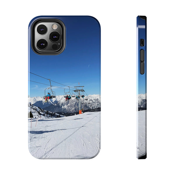 Skiing in the Alps - Tough Phone Case, Case-Mate