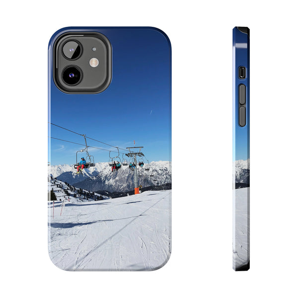 Skiing in the Alps - Tough Phone Case, Case-Mate