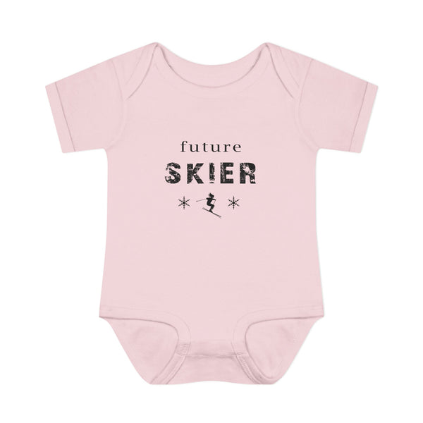 Infant Bodysuit – "Future Skier" Baby Onesie | Skiing Newborn Gift