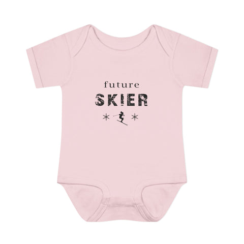 Infant Bodysuit – "Future Skier" Baby Onesie | Skiing Newborn Gift