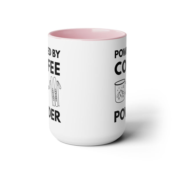 Powered by Coffee and Powder - Two-Tone Winter Mug 15oz