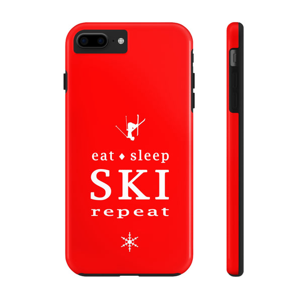 Eat Sleep SKI red - Tough Phone Case, Case-Mate