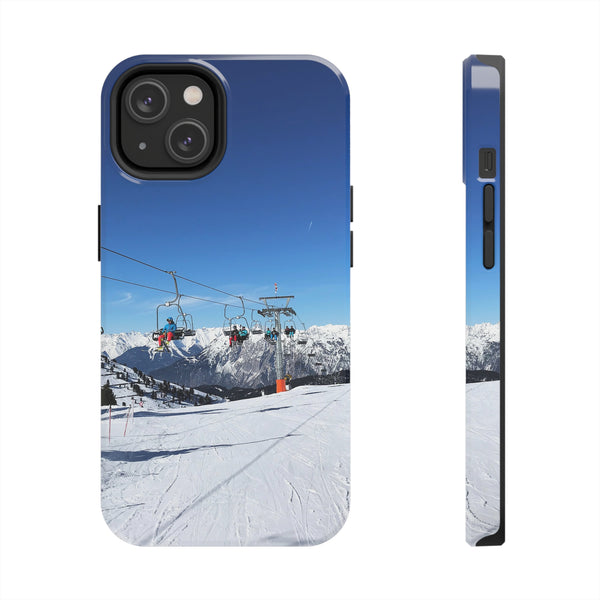 Skiing in the Alps - Tough Phone Case, Case-Mate