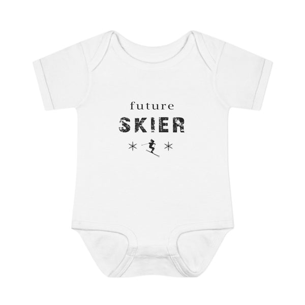 Infant Bodysuit – "Future Skier" Baby Onesie | Skiing Newborn Gift