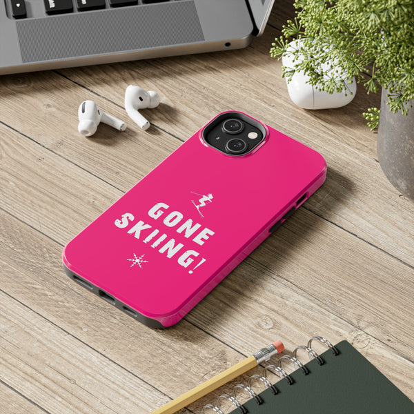 Gone Skiing Pink - Tough Phone Case, Case-Mate