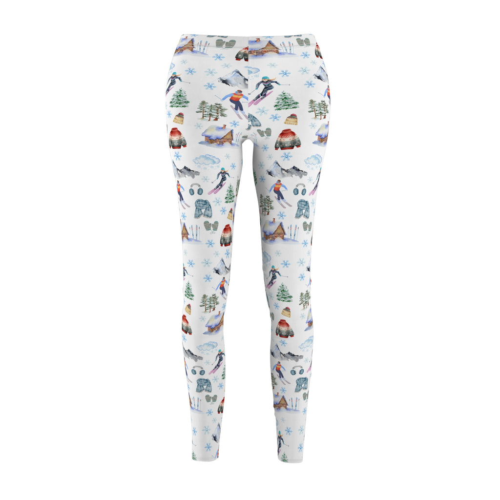 Skiing Pattern Leggings Women's Casual Leggings