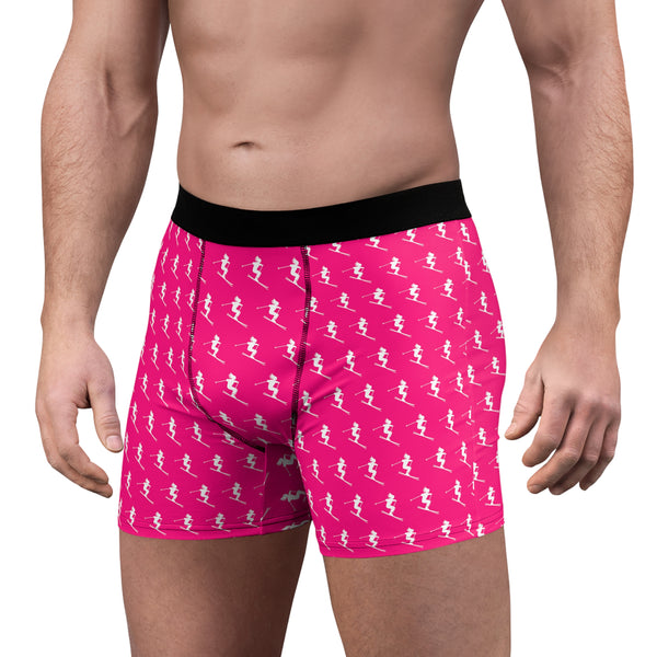 Skiers - Pink Men's Boxer Briefs