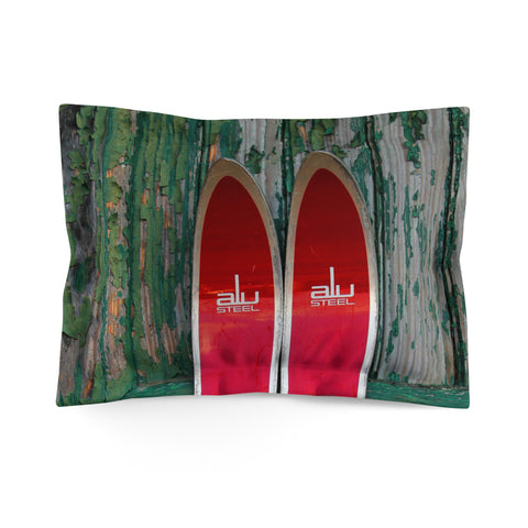 Red Skis - Pillow Sham