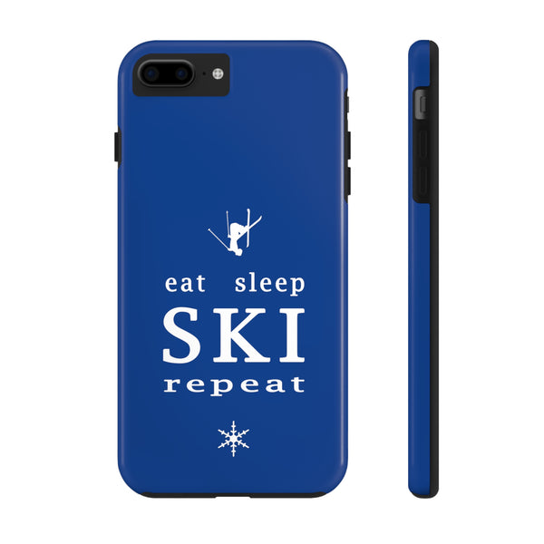 Eat Sleep SKI blue - Tough Phone Case, Case-Mate