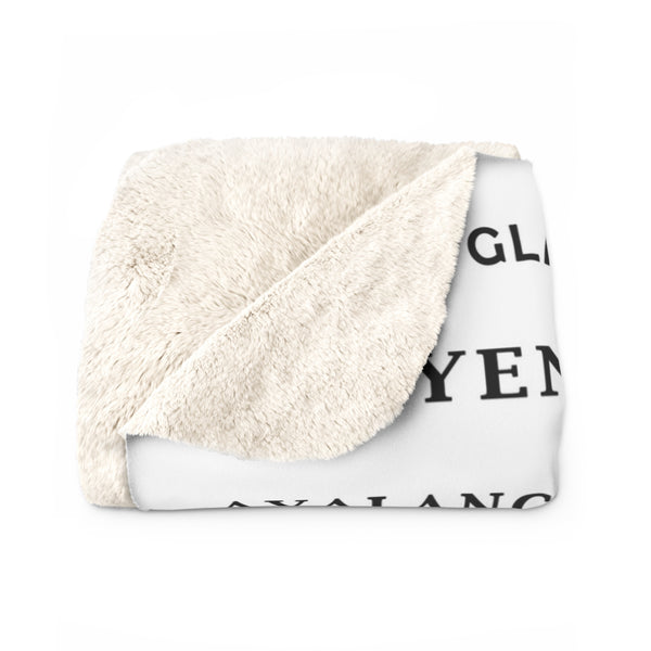 Jackson Hole Sherpa Fleece Blanket — Ski Run Names Cozy Throw